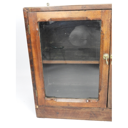 464 - Mahogany Glazed Two Door Cabinet