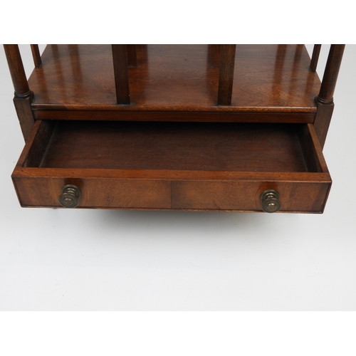 653 - Mahogany Canterbury with Drawer under