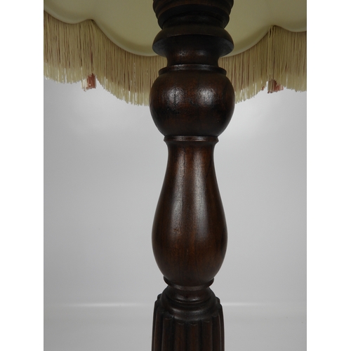 7 - Mahogany Lamp With Shade