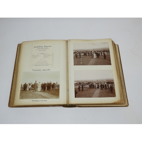 545 - Brown Leather Bound Book Album with Crown and Harp - for Tour of Ireland - 1904/1905 to include Phot... 