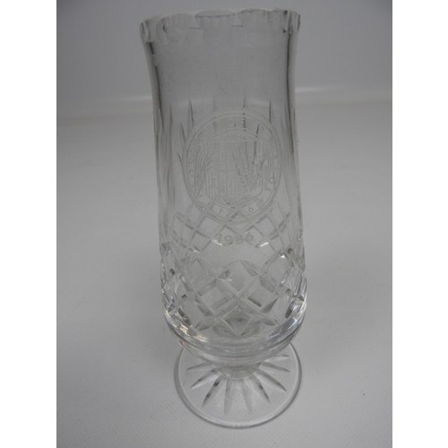 176 - Thomas Webb Crystal Vase Ltd Edition of 200 to Commemorate 200 yrs of Freemasonry in Bristol with Co... 