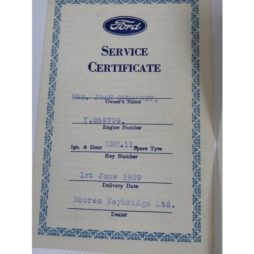 179 - Documentation for a Ford Eight 1939