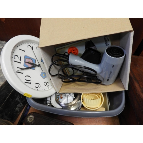 286 - Box of Cutlery and Wall Clock