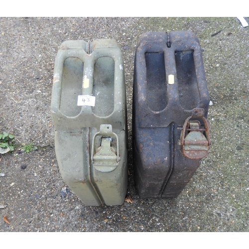 43 - 2x Metal Jerry Cans