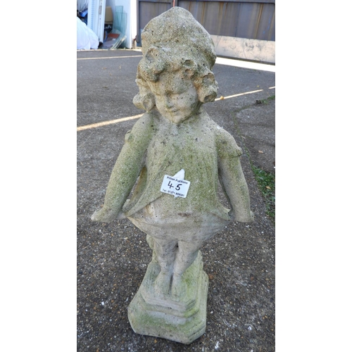 45 - Concrete Garden Ornament - Girl