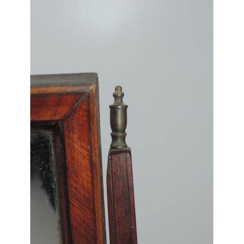 23 - 19th Century Mahogany Serpentine Fronted Dressing Table Mirror with Three Drawers