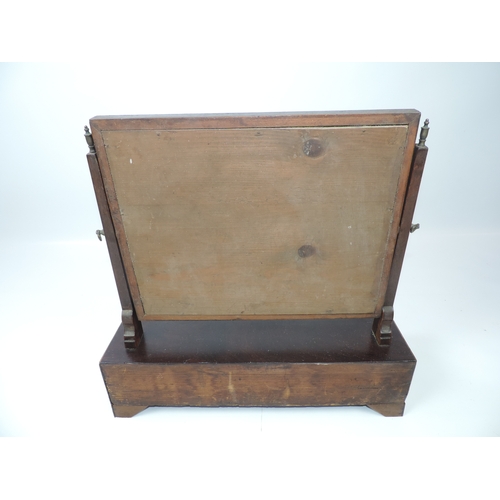 23 - 19th Century Mahogany Serpentine Fronted Dressing Table Mirror with Three Drawers