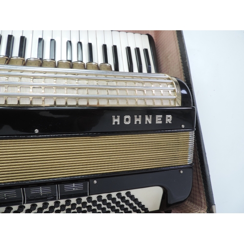 159 - Cased Hohner Verdi IIIM Accordion