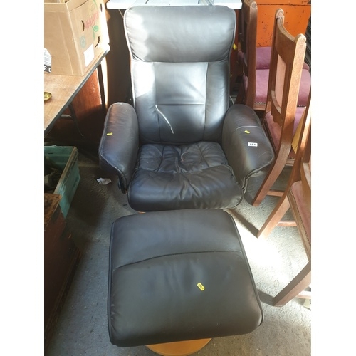 154 - Reclining Armchair with Matching Stool