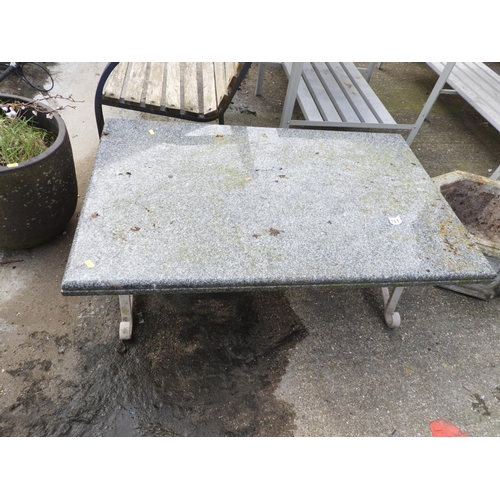 181 - Granite Top Garden Table