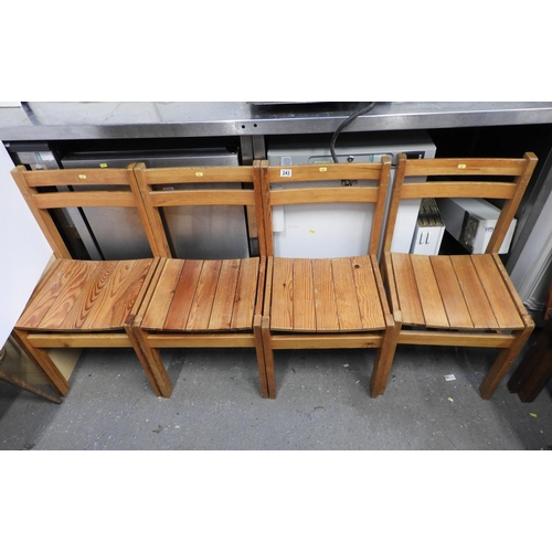 243 - 4x Pine Chairs