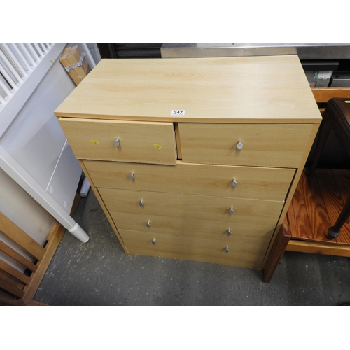 247 - Modern Two over Four Chest of Drawers