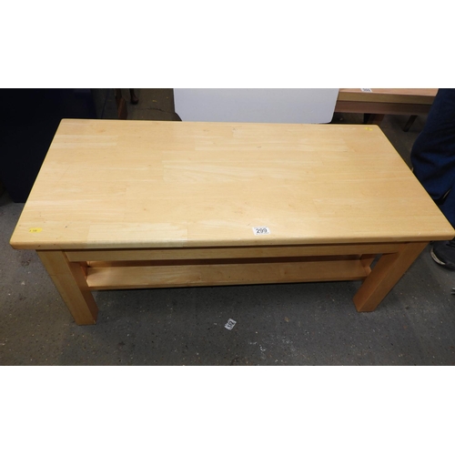 299 - Coffee Table with Shelf under