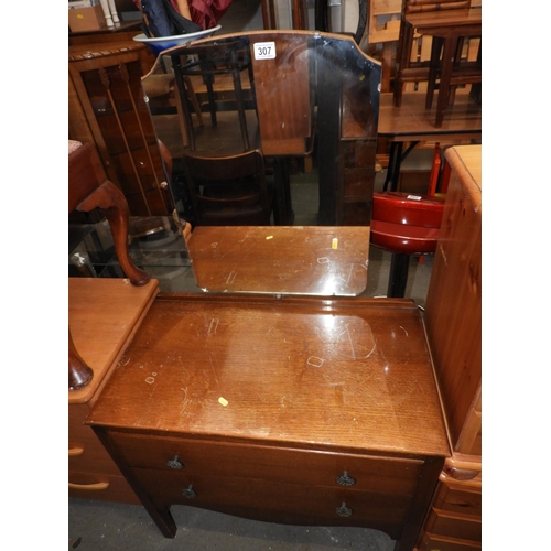 307 - Mirrored Two Drawer Dressing Table