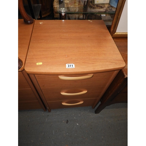 311 - Bedside Table with Three Drawers