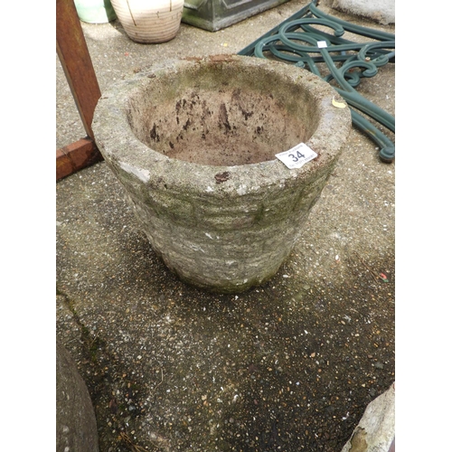 34 - Circular Concrete Garden Planter