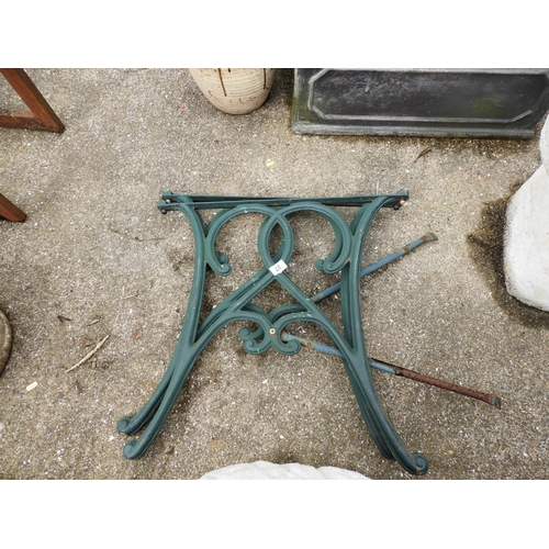 37 - Painted Metal Garden Table Legs