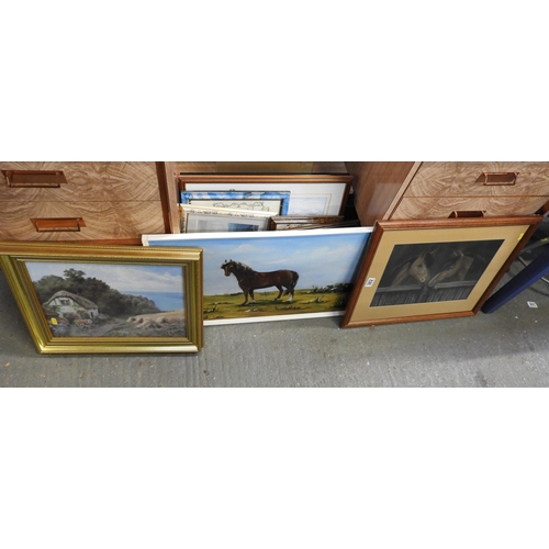 382 - Quantity of Framed Pictures, Tapestries etc