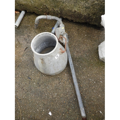 41 - Galvanised Pail and Pipe