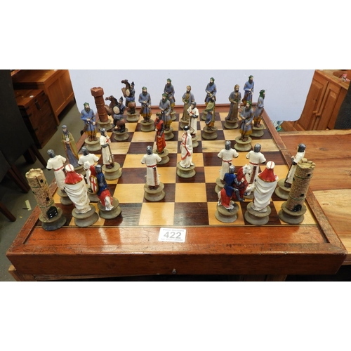 422 - Chess Set and Board