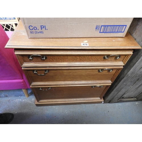 478 - Three Drawer Chest of Drawers