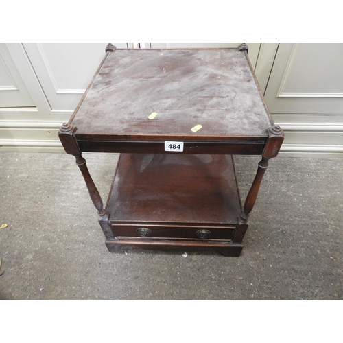 484 - Occasional Table with Shelf and Drawer under