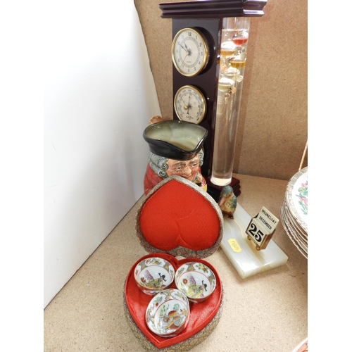 573 - Galileo Thermometer, Perpetual Calendar and Toby Jug etc