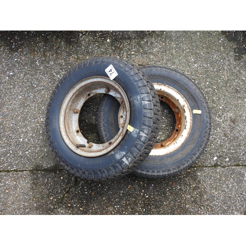 74 - 2x Trailer Wheels