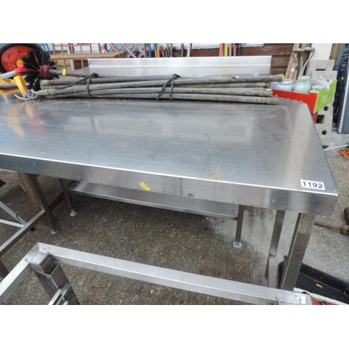 1192 - Commercial Stainless Steel Prep Table