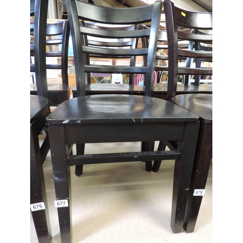 677 - Pair of Wooden Cafe Chairs