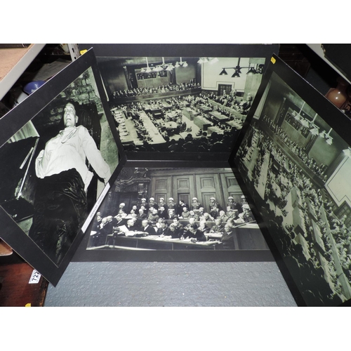 693 - Mounted Prints - Nuremberg Trials