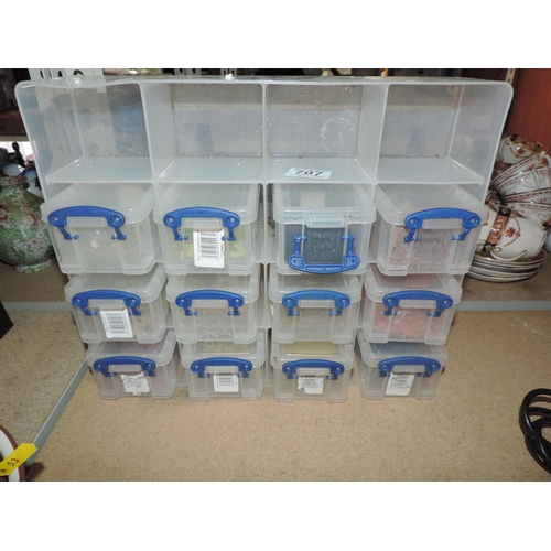 707 - Plastic Storage Boxes and Crate