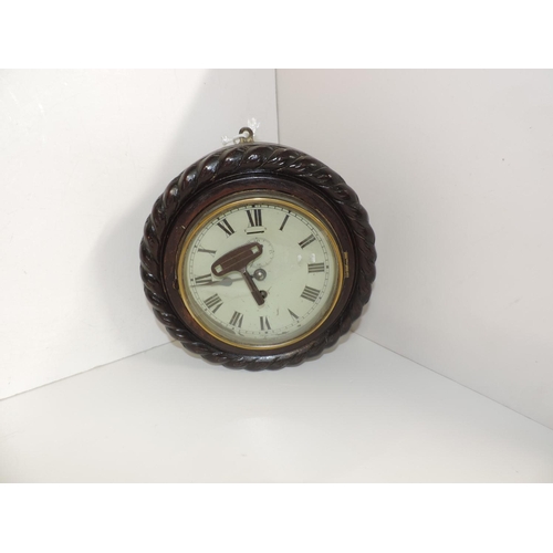 816 - Circular Wall Clock with Rope Border