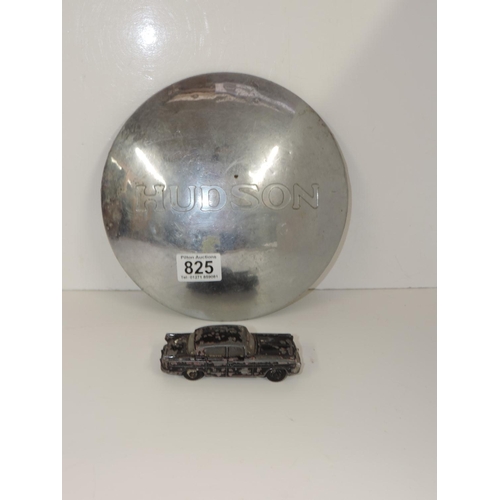 825 - Hudson Hub Cap and Hudson Hornet Dinky Car