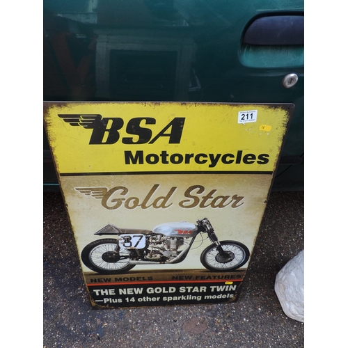 211 - Metal Sign - BSA