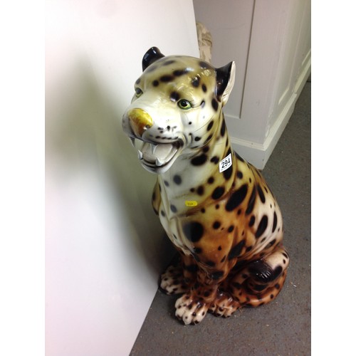 294 - Large Ceramic Leopard Ornament stands 75cm high