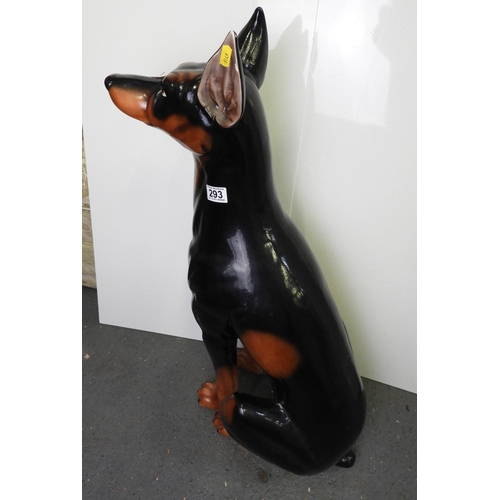 293 - Large Ceramic Dog Ornament stands 82cm high