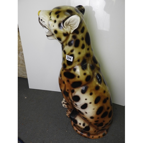 294 - Large Ceramic Leopard Ornament stands 75cm high