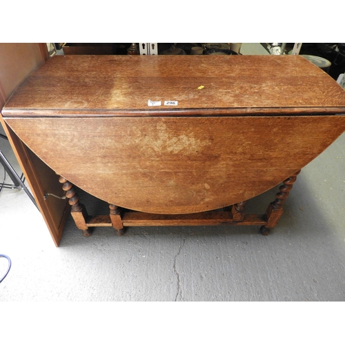 296 - Oak Gate Leg Table