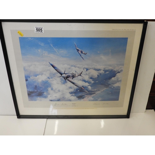 505 - Framed Robert Taylor Spitfire Print