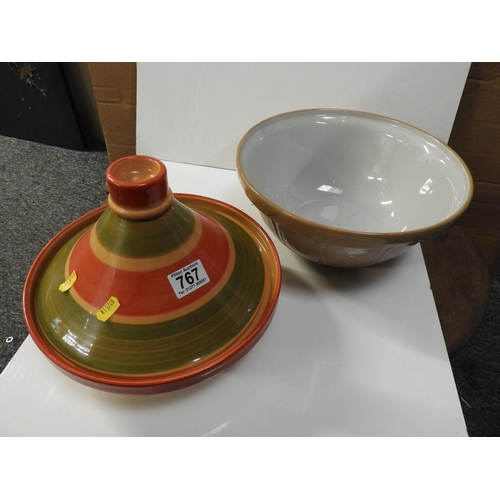 767 - Tagine and Mixing Bowl