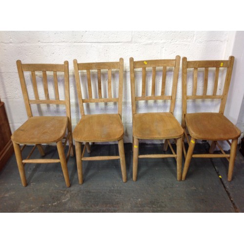 318 - 4x Slat Back Chairs