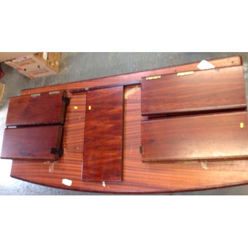 319 - Large Mahogany Desk/Side Table - Requires Assembly