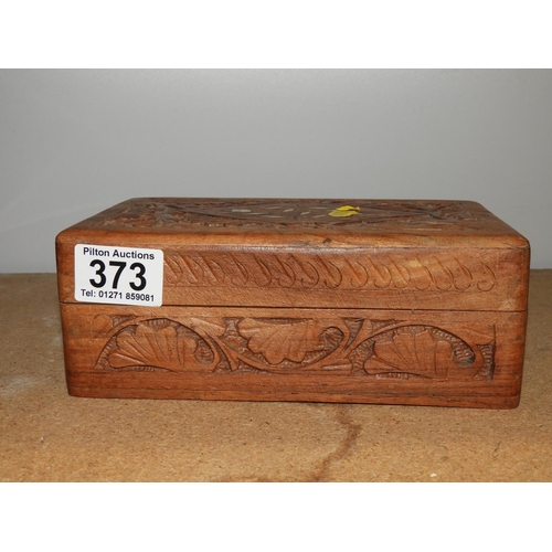 373 - Carved Jewellery Box