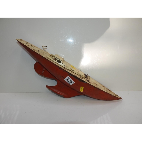 475 - Tin Model Boat