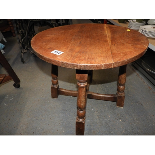 504 - Oak Circular Occasional Table