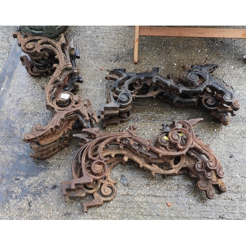 75 - Quantity of Antique Decorative Metal Brackets