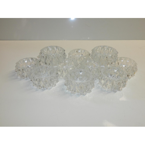 808 - Large Cut Glass Napkin Rings