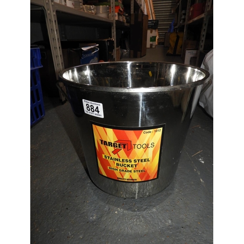 884 - New Stainless Steel Bucket