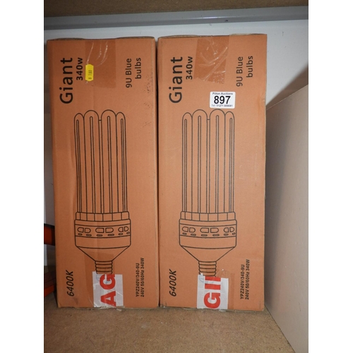 897 - 2x Giant Light Bulbs